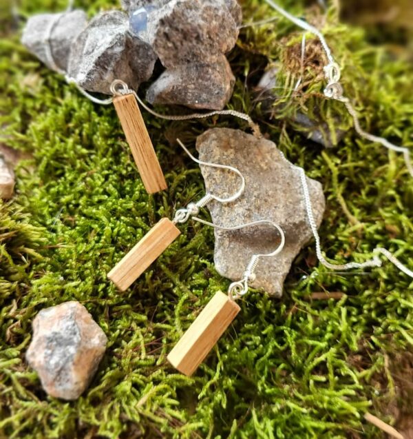 Holzkette und -ohrringe I Eiche