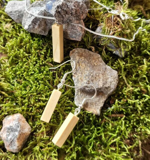 Set | Holzkette und -ohrringe